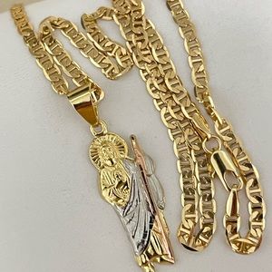 18k Gold Filled Saint Jude Mariner Necklace